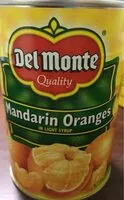 Mängden socker i Del monte, mandarin oranges in light syrup