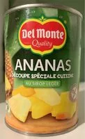 Mängden socker i Ananas découoe speciale cuisine au sirop leger