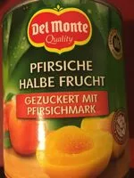 Mängden socker i Pfirsiche halbe Frucht