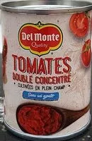Mängden socker i Double concentré de tomates