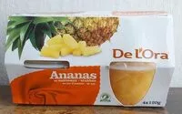 Mängden socker i Ananas en morceaux