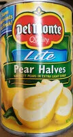 Mängden socker i Del monte, lite pear halves bartlett pears in extra light syrup
