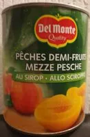 Mängden socker i Pêche au sirop Demi-Fruits