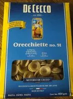 Mängden socker i Orecchiette n•91