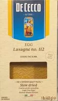 Mängden socker i Egg Lasagne no. 112