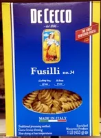 Mängden socker i Fusilli