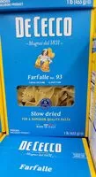 Mängden socker i De cecco, farfalle no. 93