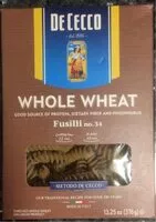 Mängden socker i Whole weat fusilli