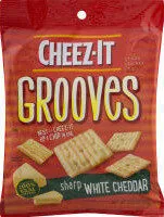 Mängden socker i Cheez it grooves white cheddar peg bag