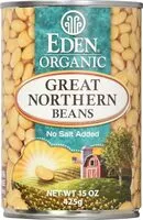 Mängden socker i Organic great northern beans