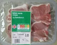 Mängden socker i British lamb chops