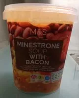 Mängden socker i Minestrone soup with bacon