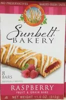 Mängden socker i Sunbelt bakerys raspberry fruit grain bars bars