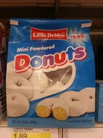 Mängden socker i Mini powdered donuts