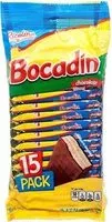 Mängden socker i Bocadin pc wafer with chocolate coating