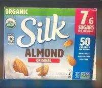 Mängden socker i Silk original organic almond milk - box