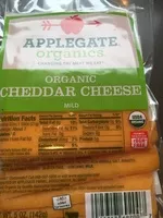 Mängden socker i Organic mild cheddar cheese, mild