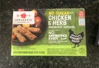 Mängden socker i Naturals chicken & herb breakfast sausage