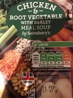 Mängden socker i Meal Soup Chicken & Root Vegetable with Barley