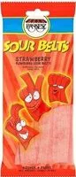 Mängden socker i Sour belts candy strawberry