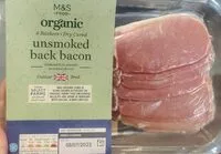 Mängden socker i Organic unsmoked back bacon