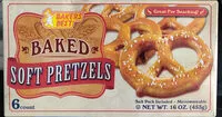 Mängden socker i Bakers best baked soft pretzels