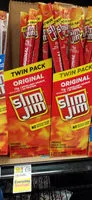 Mängden socker i Slim Jim original twin pack single