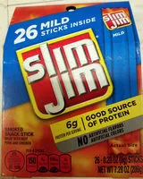 Mängden socker i Slim Jim Mild Tiny Jim