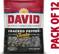 Mängden socker i David roasted and salted cracked pepper jumbo
