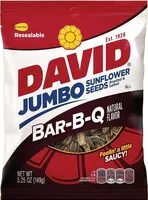 Mängden socker i David BAR-B-Q FLAVORED Jumbo sunflower seeds