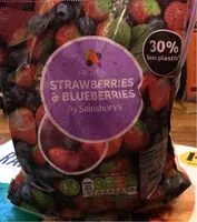 Mängden socker i Frozen strawberries and blueberries
