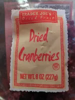 Mängden socker i Dried Cranberries