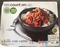 Mängden socker i Chilli con Carne with Long Grain Rice
