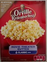 Mängden socker i Orville redenbacher s movie theater butter microwave