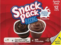 Mängden socker i Chocolate fudge and chocolate swirl pudding cups