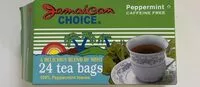 Mängden socker i Peppermint Caffeine Free Tea Bags
