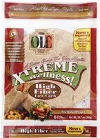 Mängden socker i Xtreme wellness high fiber low carb tortilla wraps