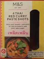 Mängden socker i Red red curry paste shots
