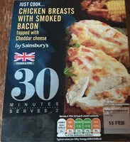 Mängden socker i Chicken breasts with smoked bacon