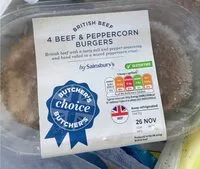 Mängden socker i beef and peppercorn burgers