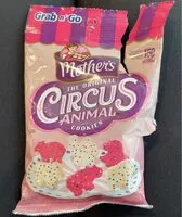 Mängden socker i Mother’s Circus animal cookies peg bag