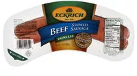 Mängden socker i Naturally hardwood smoked skinless beef sausage, hardwood smoked
