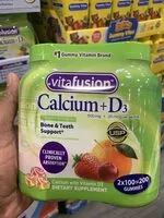 Mängden socker i VitaFusion Calcium + D3 (Bone & Teeth Support)