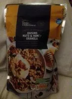 Mängden socker i Taste the Difference Raisins, Nuts & Honey Granola