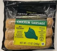Mängden socker i Spicy Jalapeño Chicken Sausage