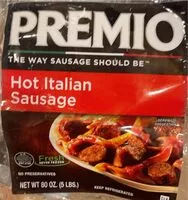 Mängden socker i Hot italian sausage