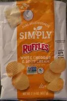 Mängden socker i Ruffles Simply white cheddar and sour cream