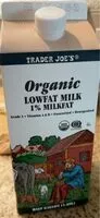 Mängden socker i Organic 1% low fat milk