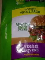 Mängden socker i Veggie Burgers Veggie Lovers Vegan Burger 16Oz