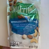 Mängden socker i Cashews, almonds & macadamias nutrition wholesome nut mix, cashews, almonds & macadamias